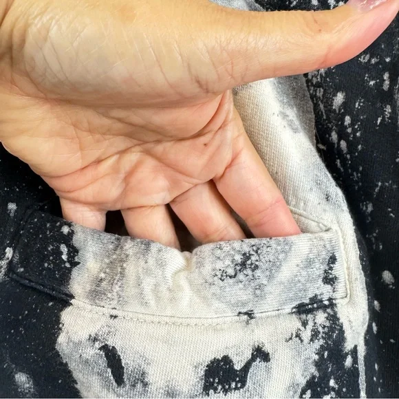 Men's Robins Jeans Sweatpants Galatic Black and White Abstract Joggers Sz S - Picture 7 of 11